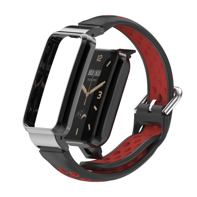 Silicone Metal Frame Watch Band