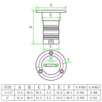 Stainless Steel Yacht Universal Fuel Filler