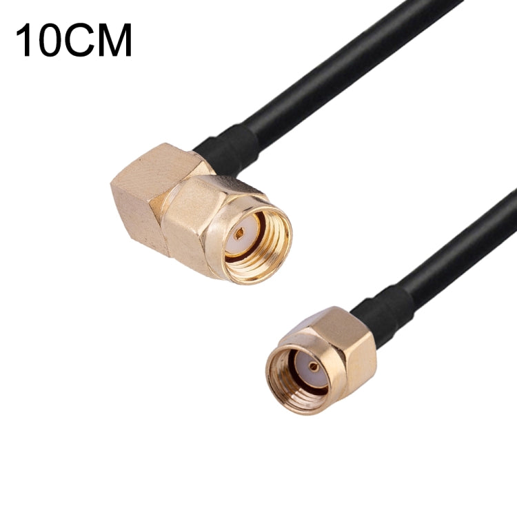 RG174 RF Coaxial Adapter Cable, Length: 10cm — 10cm SMA Male Elbow to PR-SMA Male