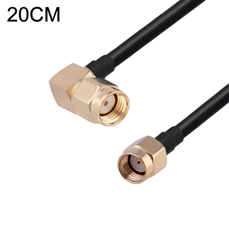 RG174 RF Coaxial Adapter Cable, Length: 20cm — 20cm SMA Male Elbow to PR-SMA Male