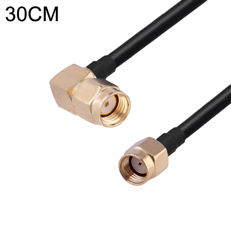 RG174 RF Coaxial Adapter Cable, Length: 30cm — 30cm SMA Male Elbow to PR-SMA Male