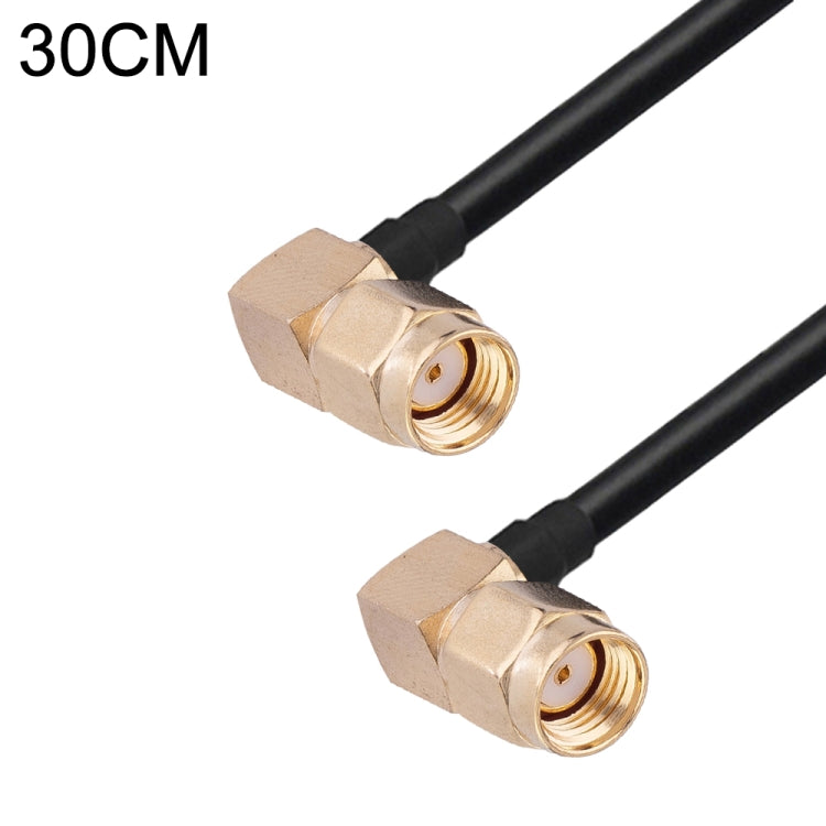RG174 RF Coaxial Adapter Cable, Length: 30cm — 30cm SMA Male Elbow to SMA Male Elbow