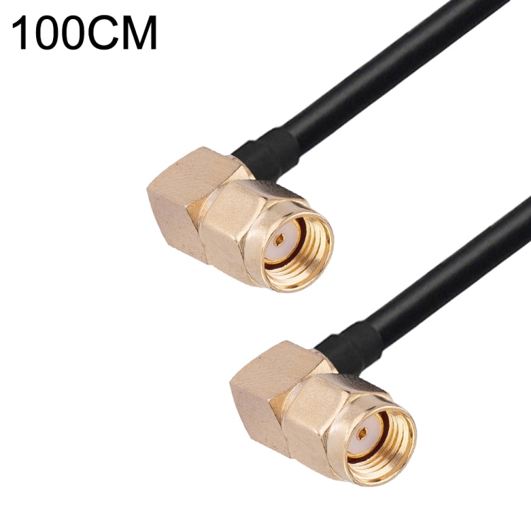 RG174 RF Coaxial Adapter Cable, Length: 1m — 1m SMA Male Elbow to SMA Male Elbow