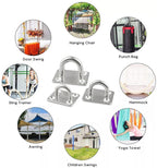 Ship Square Door Hinges Buckle, 5 PCS 6mm 316 Stainless Steel