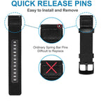 Leather Nylon Watch Band, For Amazfit T-Rex / T-Rex Pro / Ares — Brown