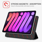 3-fold Double-sided Clip Buckle Magnetic Smart Tablet Case