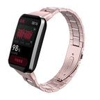 Three-bead Flat Buckle Stainless Steel Watch Band