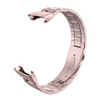 Three-bead Flat Buckle Stainless Steel Watch Band
