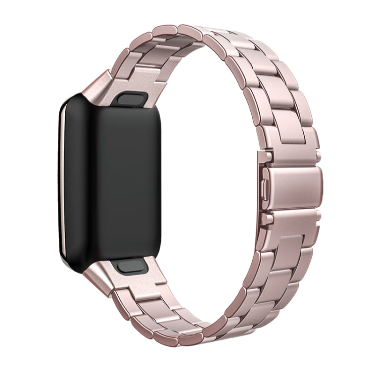 Three-bead Flat Buckle Stainless Steel Watch Band