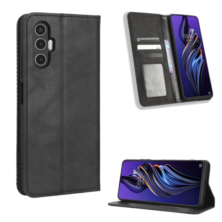 Magnetic Buckle Retro Texture Leather Phone Case