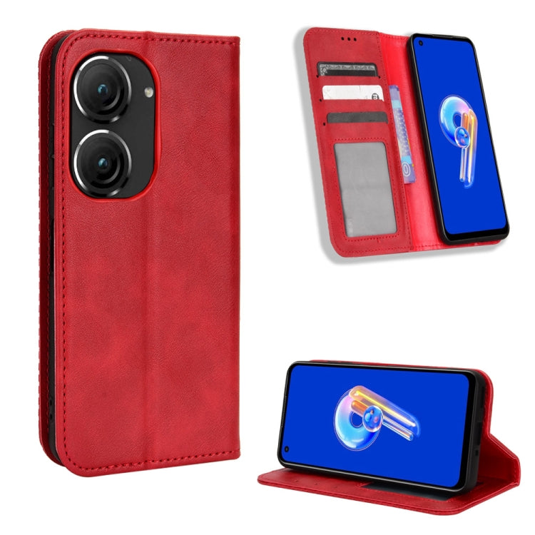 Magnetic Buckle Retro Texture Leather Phone Case