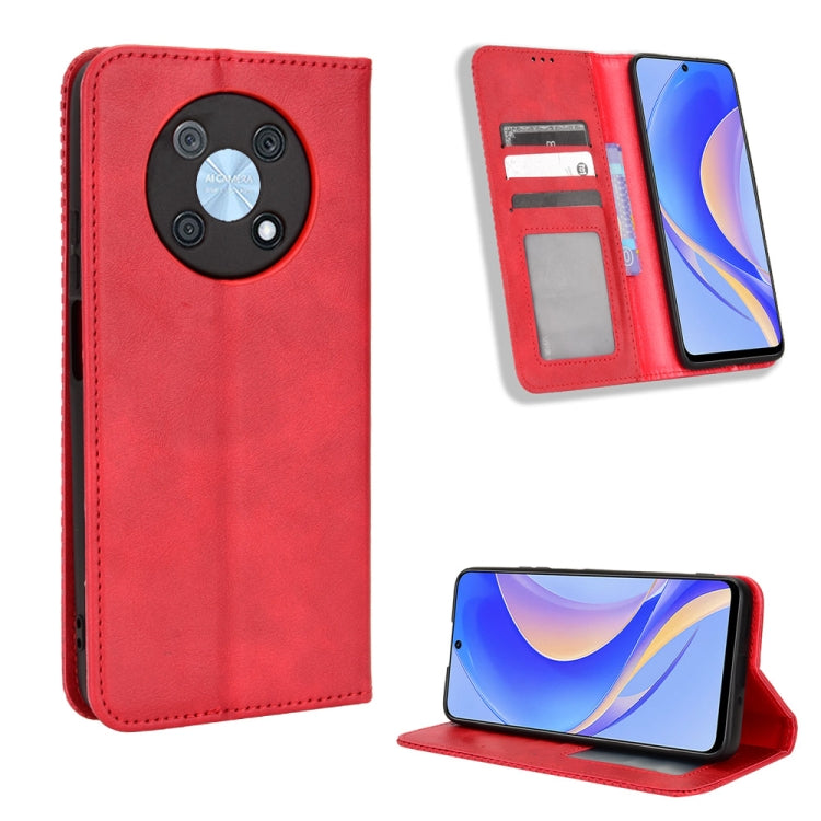 Magnetic Buckle Retro Texture Leather Phone Case
