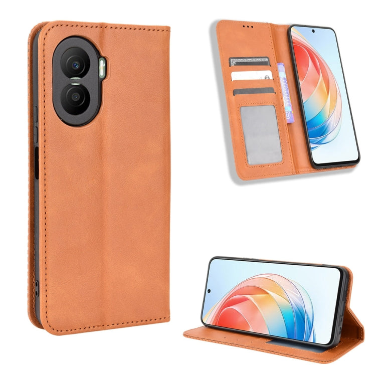 Magnetic Buckle Retro Texture Leather Phone Case