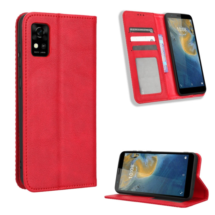 Magnetic Buckle Retro Texture Leather Phone Case