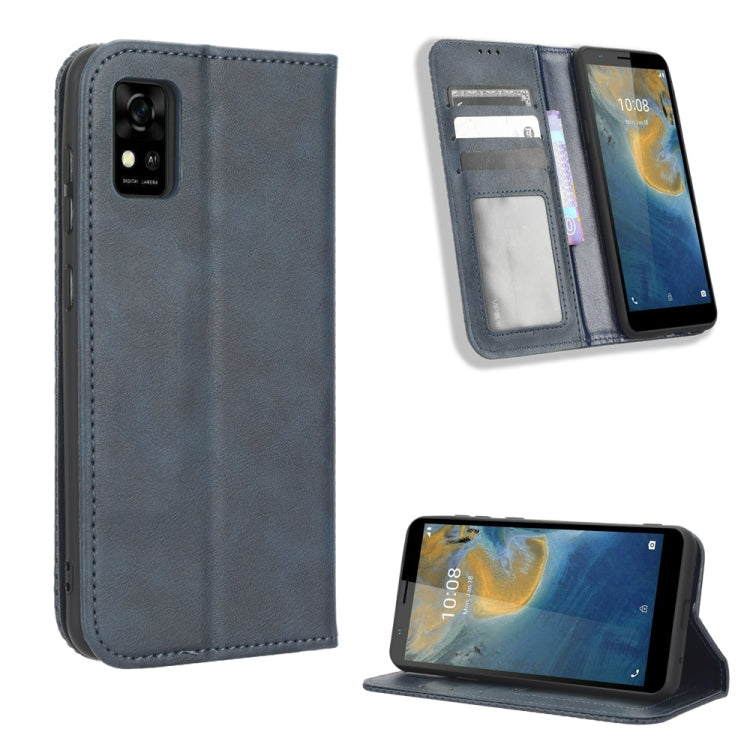 Magnetic Buckle Retro Texture Leather Phone Case