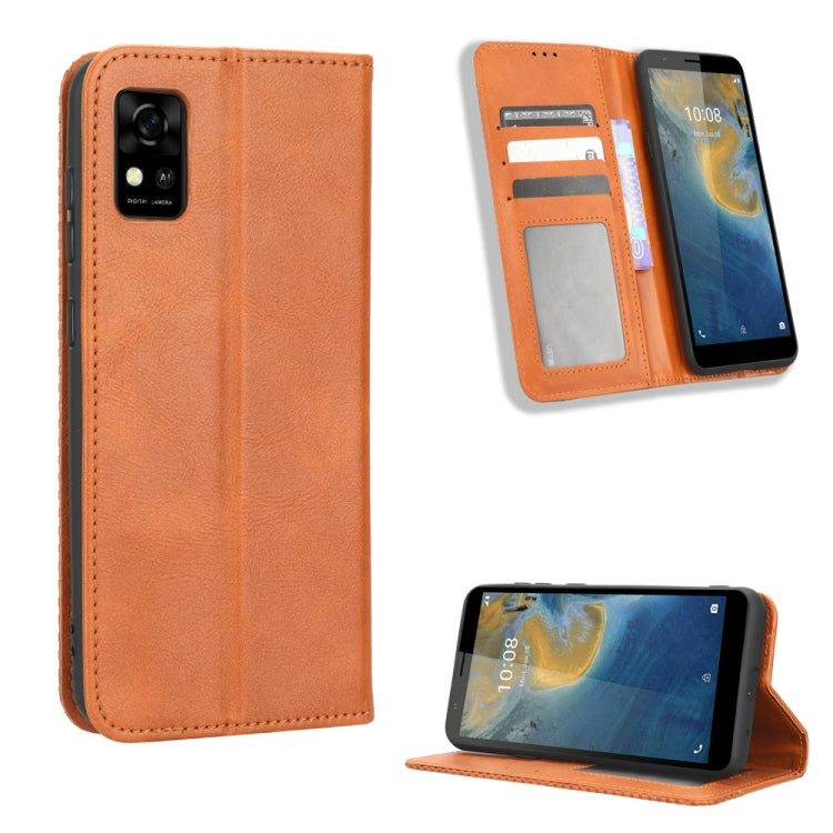 Magnetic Buckle Retro Texture Leather Phone Case