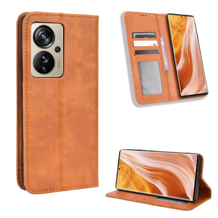 Magnetic Buckle Retro Texture Leather Phone Case