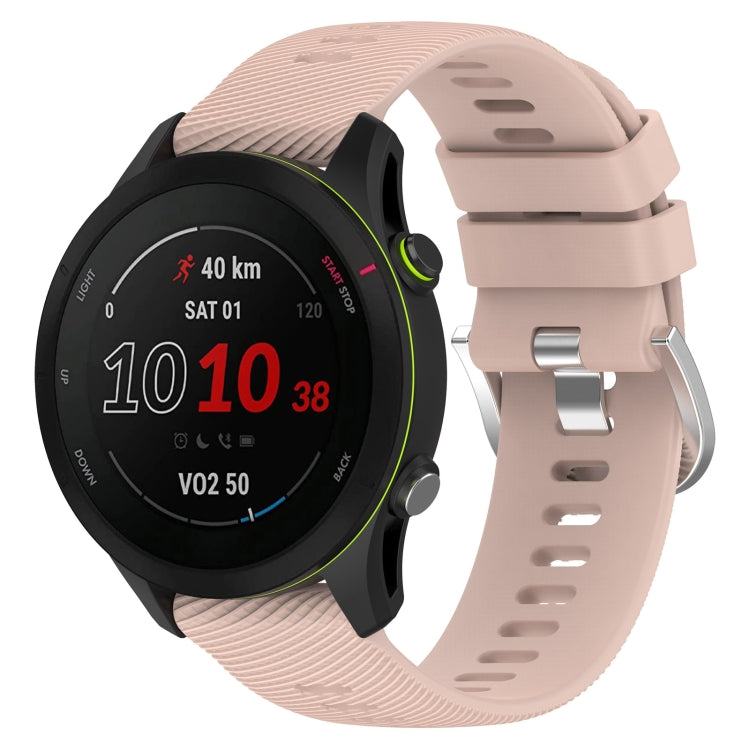 18mm Cross Textured Silicone Watch Band — Light Pink