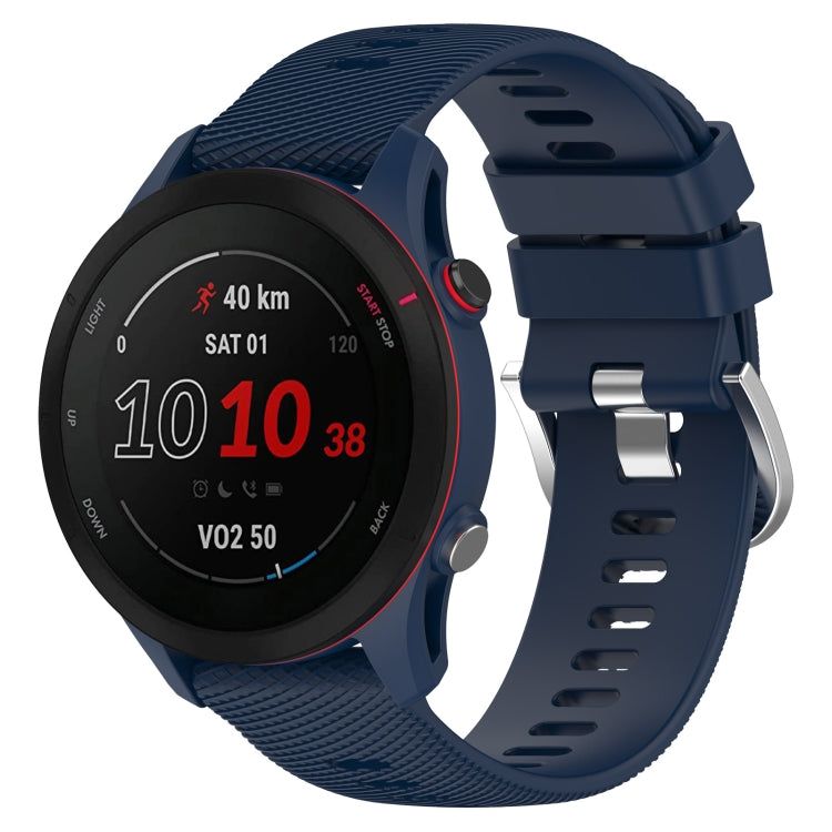 18mm Cross Textured Silicone Watch Band — Midnight Blue
