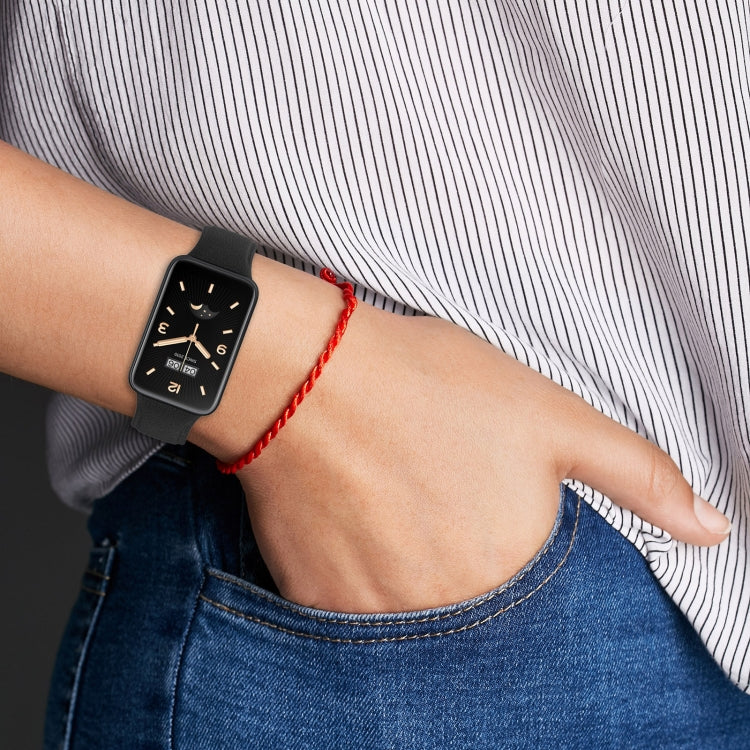 Litchi Texture Leather Watch Band