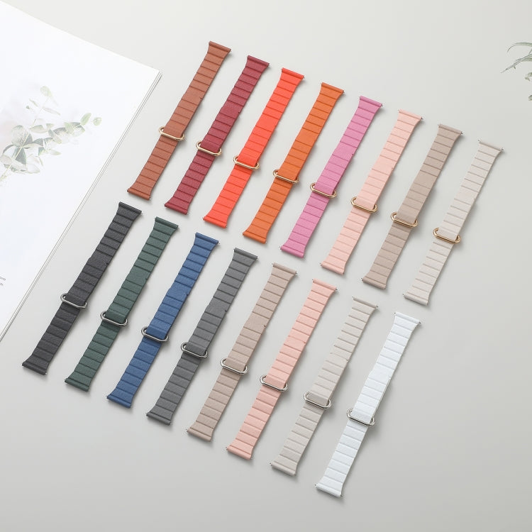 20mm Magnetic Buckle Leather Watch Band