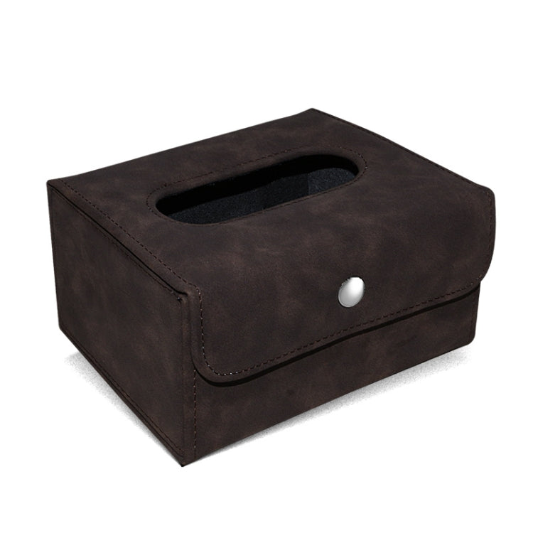2 PCS Car Hanging Type Tissue Box Sheepskin Leather Facial Tissue Case — view 7