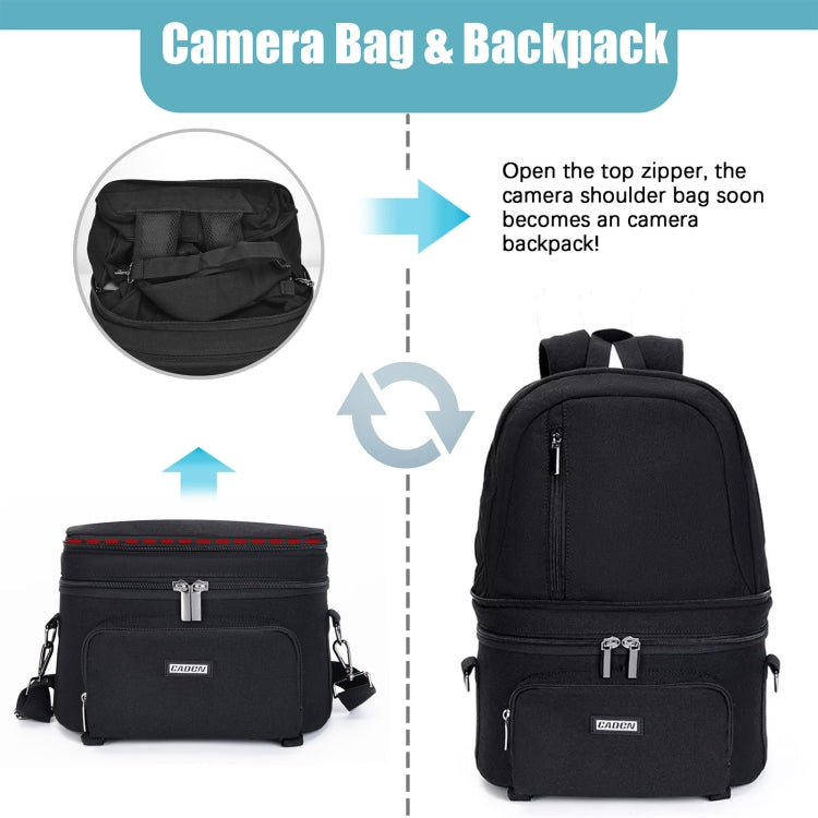 CADeN D30 Detachable Dual Uses Professional SLR Camera Backpack Shockproof Bags — view 2