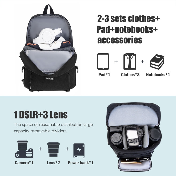 CADeN D30 Detachable Dual Uses Professional SLR Camera Backpack Shockproof Bags — view 6