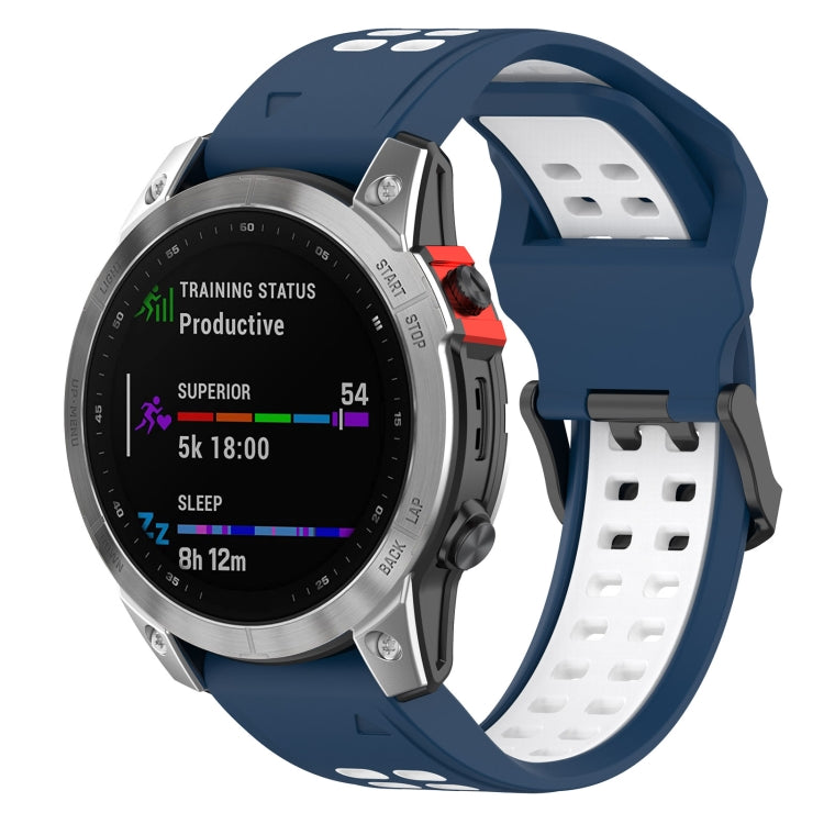 Two-color Silicone Watch Band — Blue Yellow