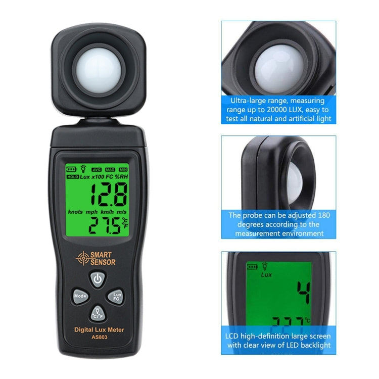 SmartSensor AS803 Handheld Digital Lux Meter
