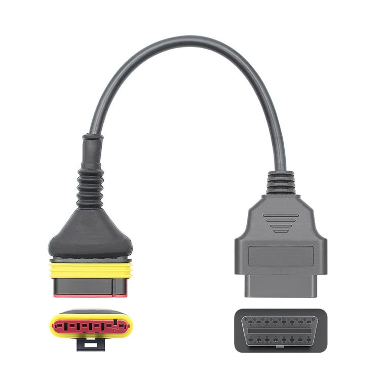 Motorcycle OBD 6 Pin to 16 Pin Adapter Cable for Benelli
