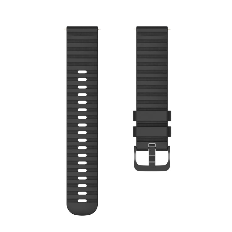 Universal Wave Pockmark Texture Silicone Watch Band — 22mm