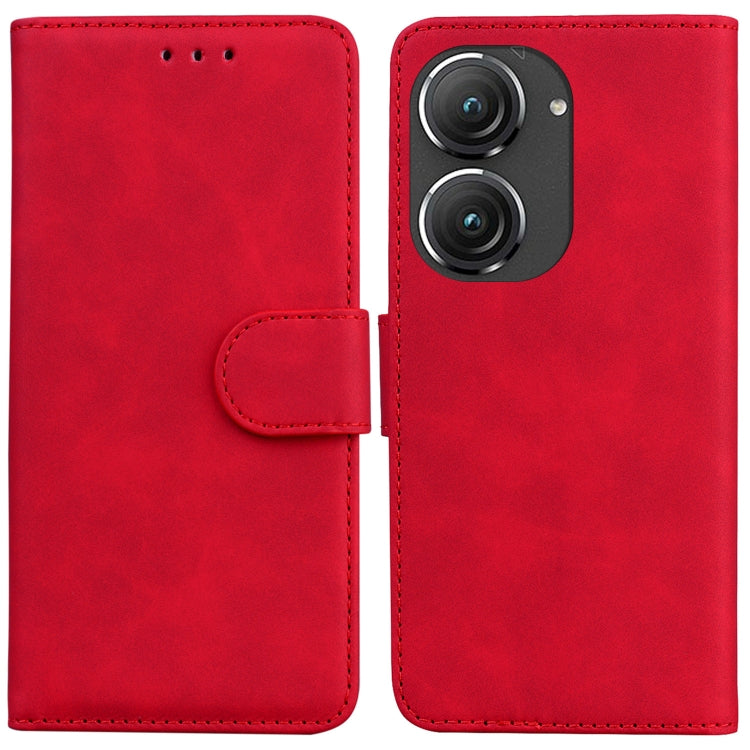 Skin Feel Pure Color Flip Leather Phone Case