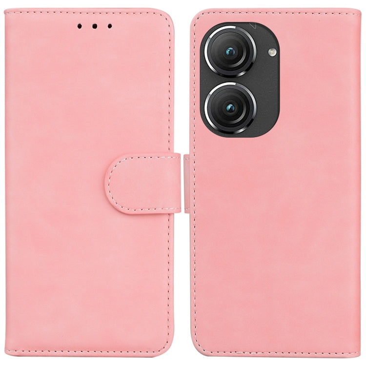 Skin Feel Pure Color Flip Leather Phone Case