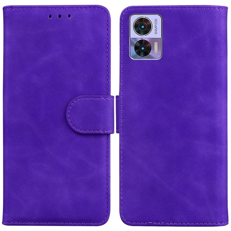 Skin Feel Pure Color Flip Leather Phone Case
