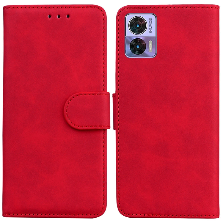 Skin Feel Pure Color Flip Leather Phone Case