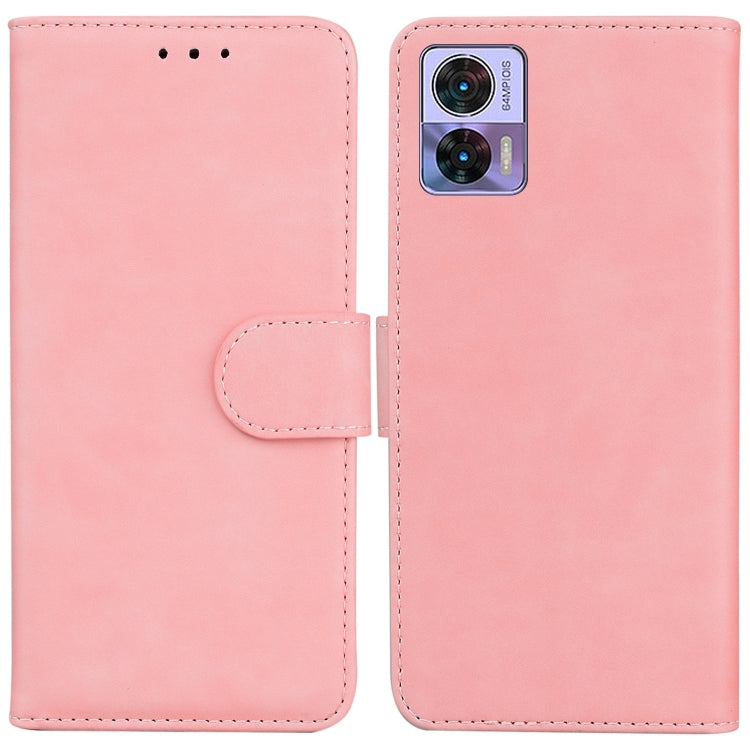 Skin Feel Pure Color Flip Leather Phone Case