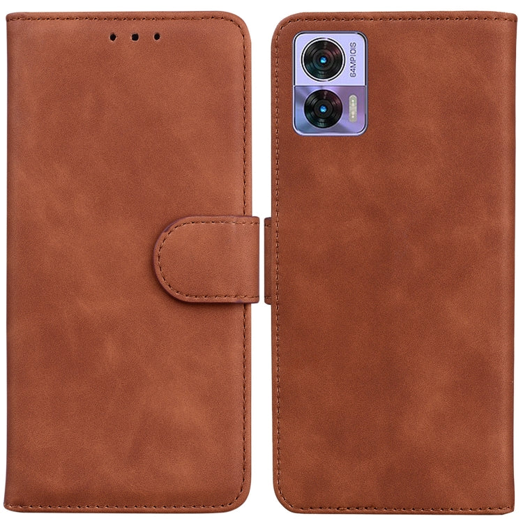 Skin Feel Pure Color Flip Leather Phone Case
