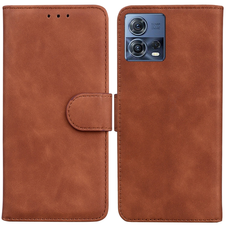 Skin Feel Pure Color Flip Leather Phone Case