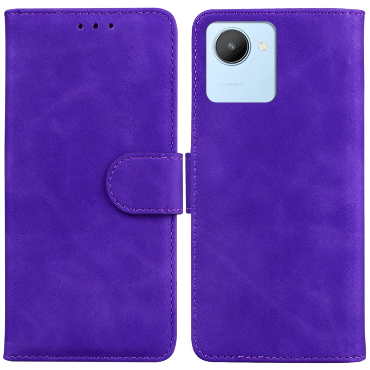Skin Feel Pure Color Flip Leather Phone Case