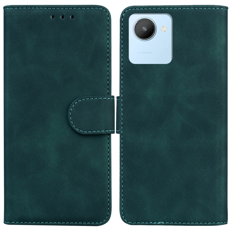 Skin Feel Pure Color Flip Leather Phone Case