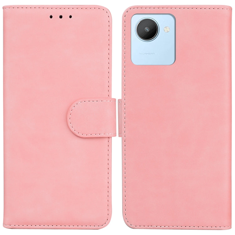Skin Feel Pure Color Flip Leather Phone Case