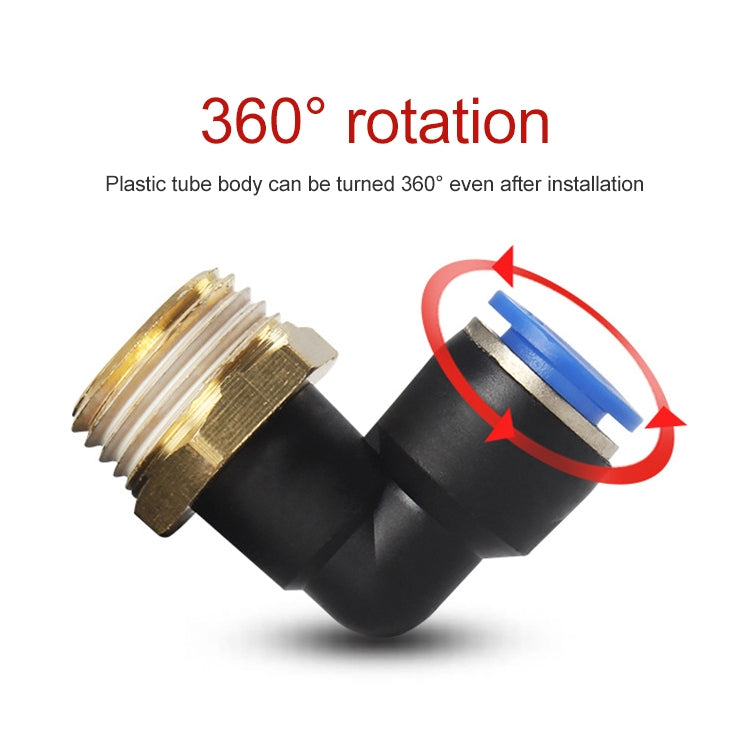 PL6-04 LAIZE 2pcs Male Thread Elbow Pneumatic Quick Fitting Connector — PL4-02 (10pcs)