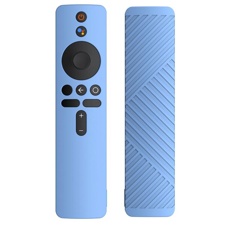 Solid Color Silicone Protective Cover — For Xiaomi MiBox S Dark Blue