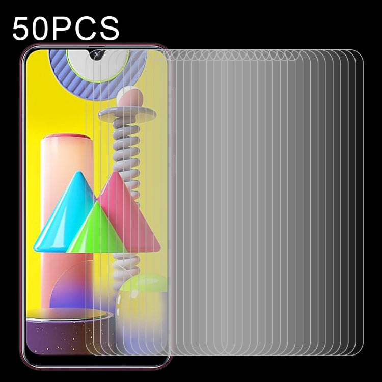 50 PCS 0.26mm 9H Surface Hardness 2.5D Explosion-proof Tempered Glass Non-full Screen Film For Samsumg Galaxy F55 / M55 / M54 / A71 / F54 — For Vivo Y11 (1 PC)