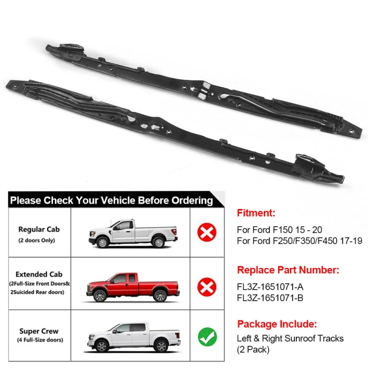 F-150 2015-2020 / F-250 2017-2019 Car Sunroof Track Assembly Repair Kit