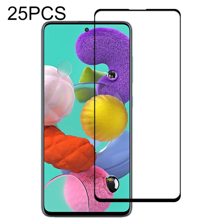 25 PCS 9H Surface Hardness 2.5D Full Glue Full Screen Tempered Glass Film — For Galaxy M21