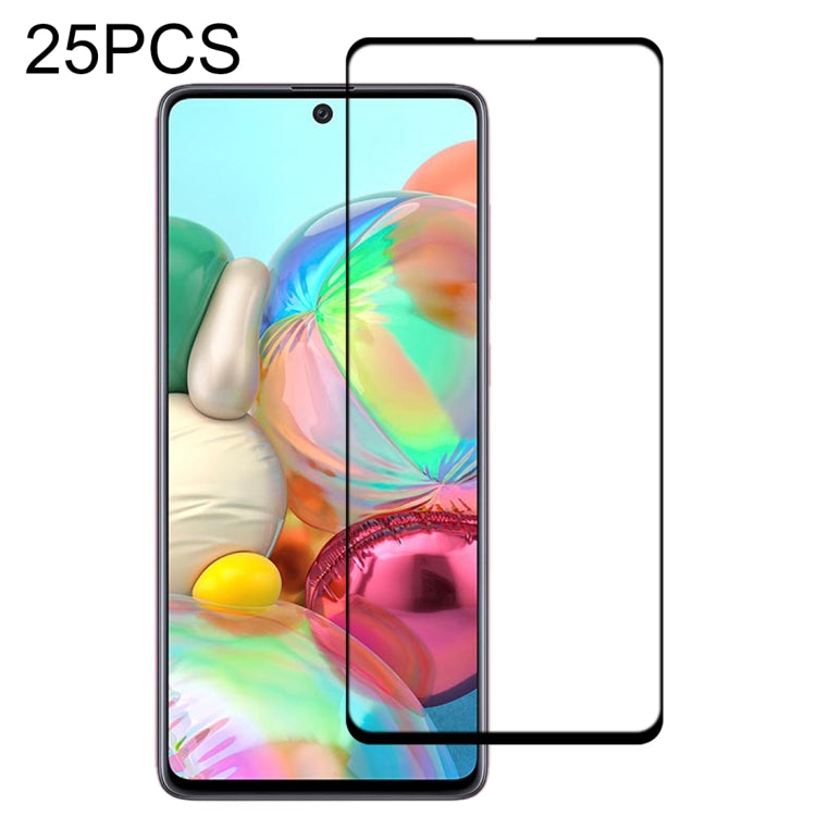 25 PCS 9H Surface Hardness 2.5D Full Glue Full Screen Tempered Glass Film — For Galaxy M31