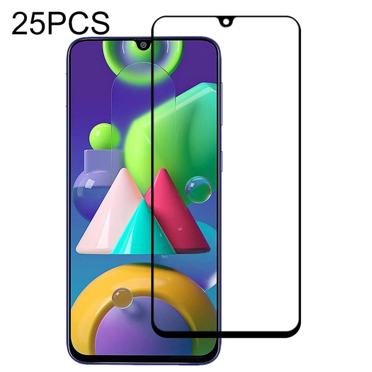 25 PCS 9H Surface Hardness 2.5D Full Glue Full Screen Tempered Glass Film — For Vivo V19