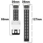 26mm Reverse Buckle Two-color Silicone Watch Band
